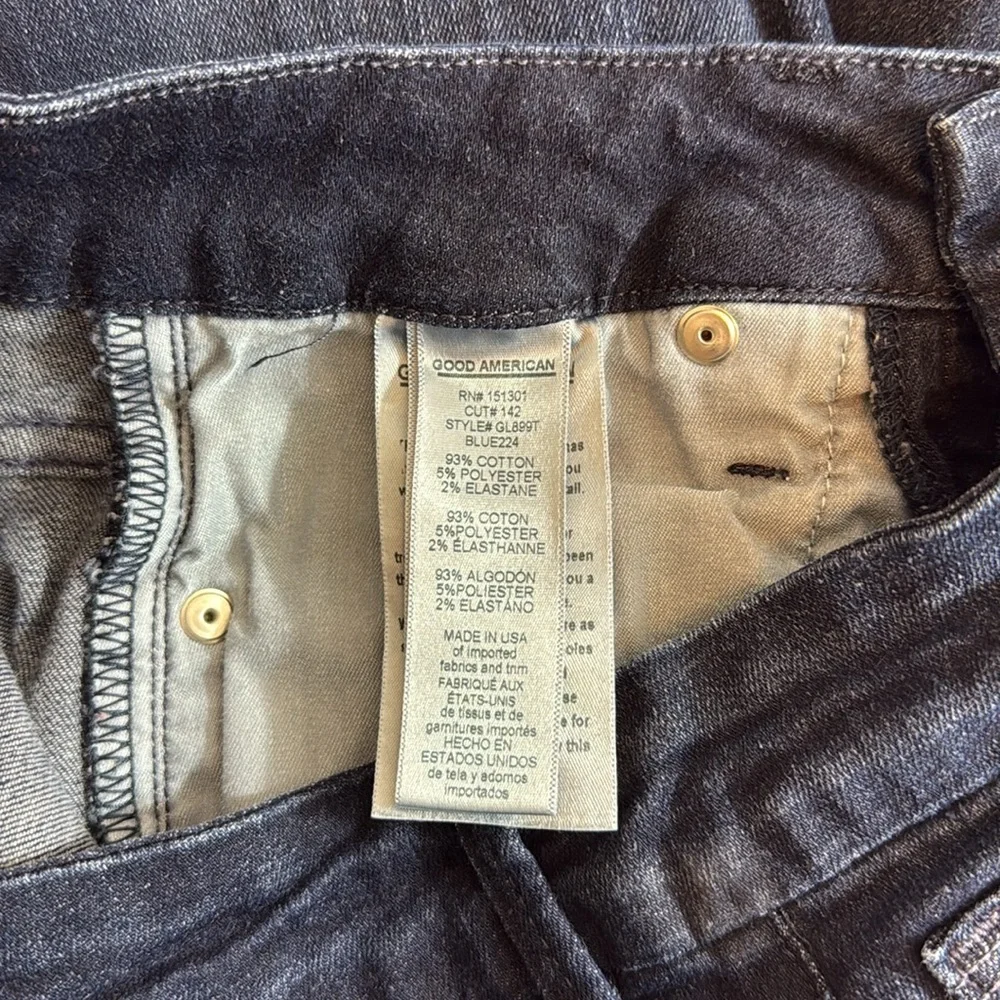 Good American Good Legs High Rise Blue Jeans Size 4 - Picture 9 of 11